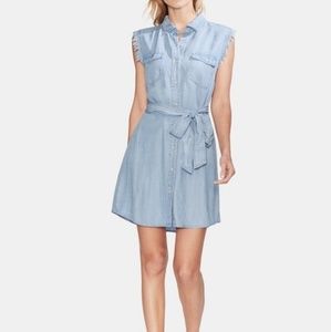 Vince Camuto Sleeveless Tie-Waist Shirtdress